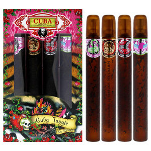 Cuba Jungle BY Cuba for Women 4 Pc Gift Set EDP Spray